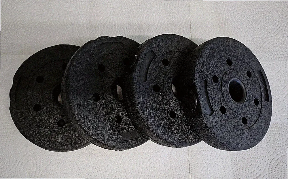 Markenlos 6 kg Hantelscheiben Set 4 x 1,5 kg Kunststoff