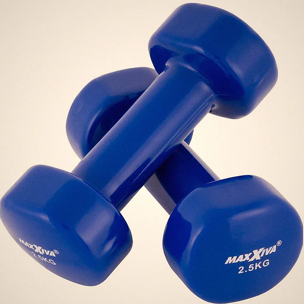 MAXXIVA 2 x 2,5 kg Hantelset Stahl Vinyl
