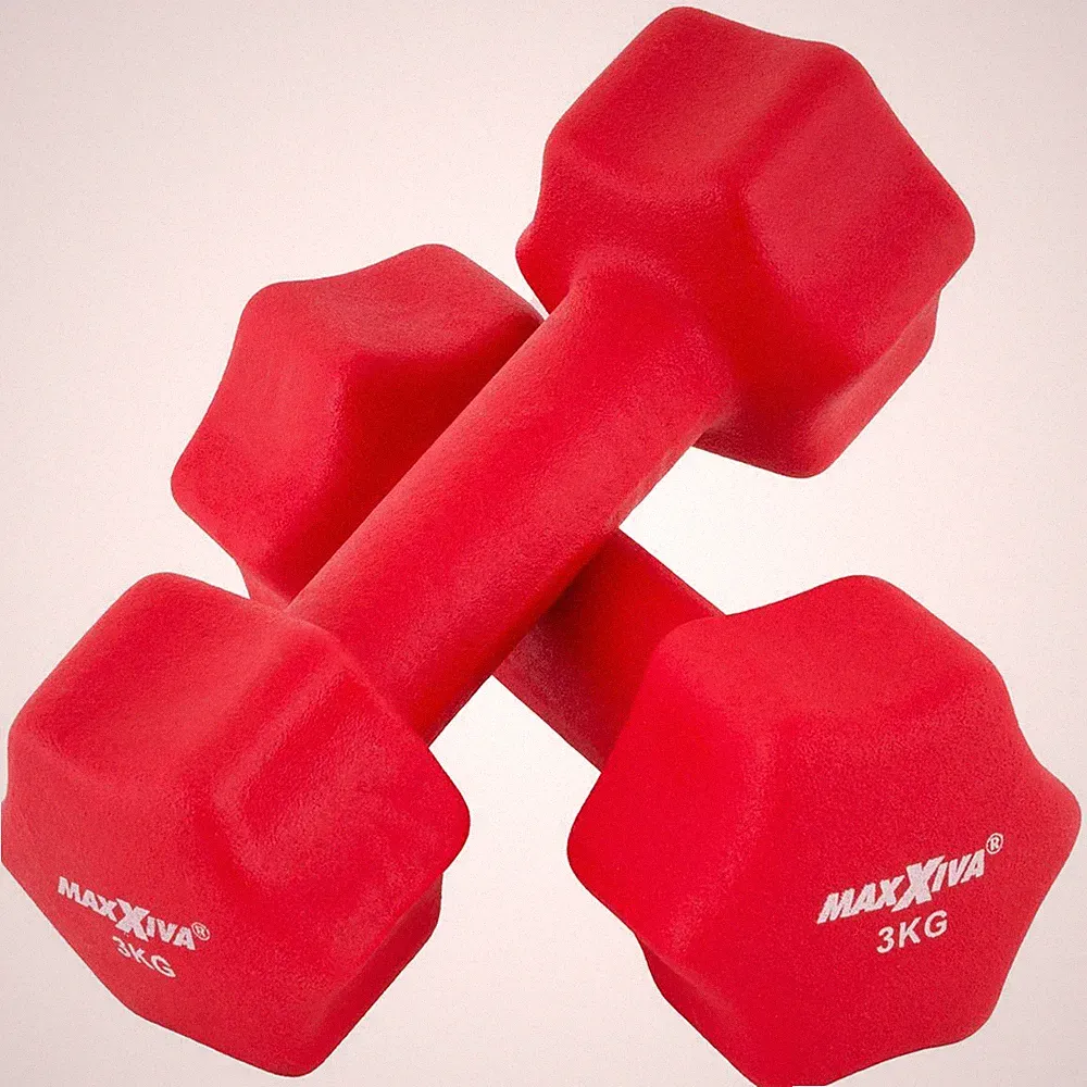 MAXXIVA Hantel-Set rot Neopren 2 x 3 kg