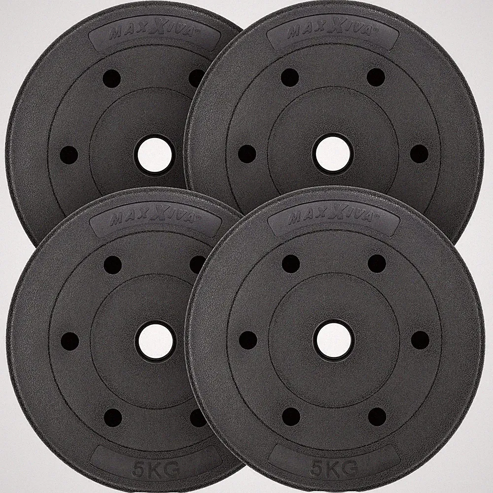 MAXXIVA Hantelscheiben-Set Zement 4x5kg