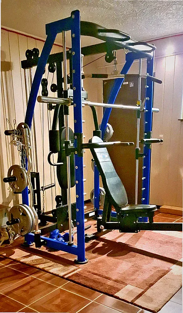 MAXXUS Multipresse 8.1 Trainingseinheit mit Gewichten und SZ Stange