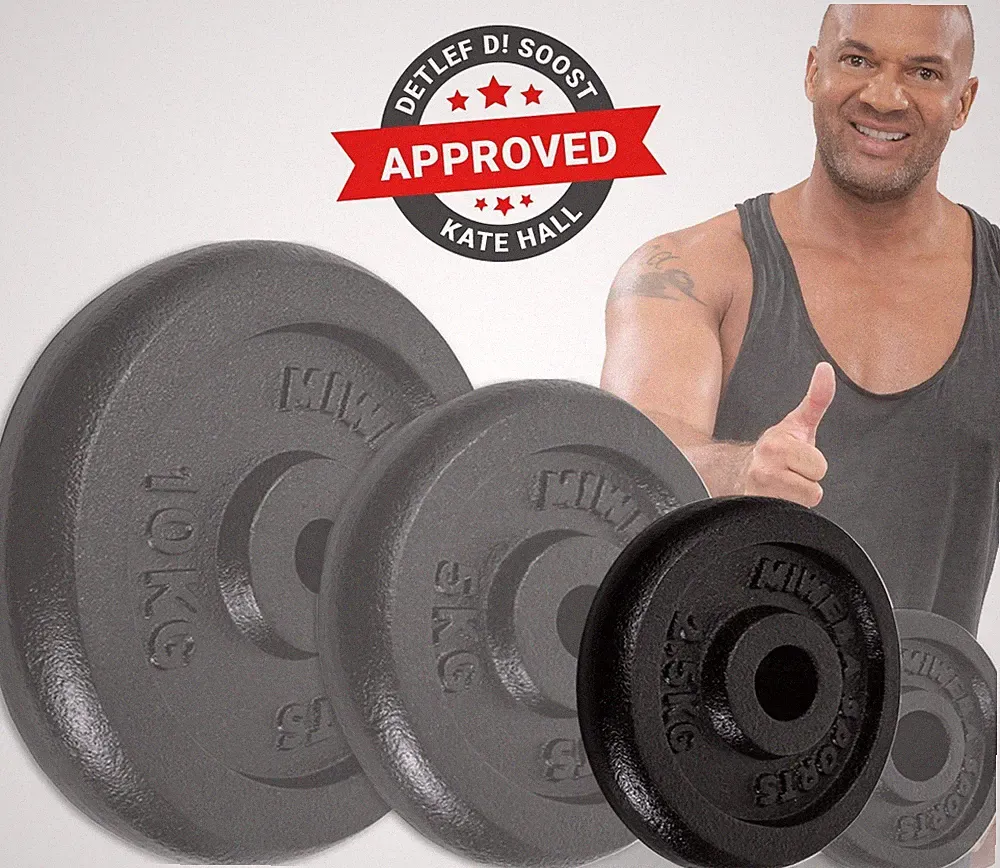Miweba Sports Hantelscheiben 4x2,5 kg Gusseisen