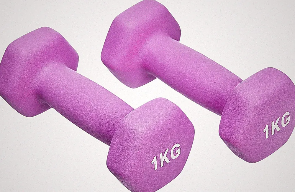 Neopren Hanteln Gewichte Hantelset 2er Set 1–5kg Sechseckig