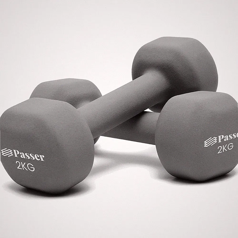 Neopren Hanteln Set 2er-Set 2 kg Grau