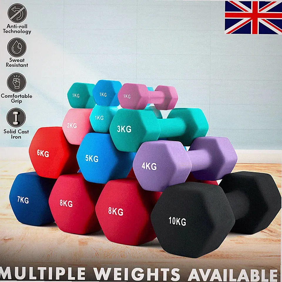 Neopren Hanteln Set Gewichte Eisen Hand Paar Aerobic Training Fitness Home Gym