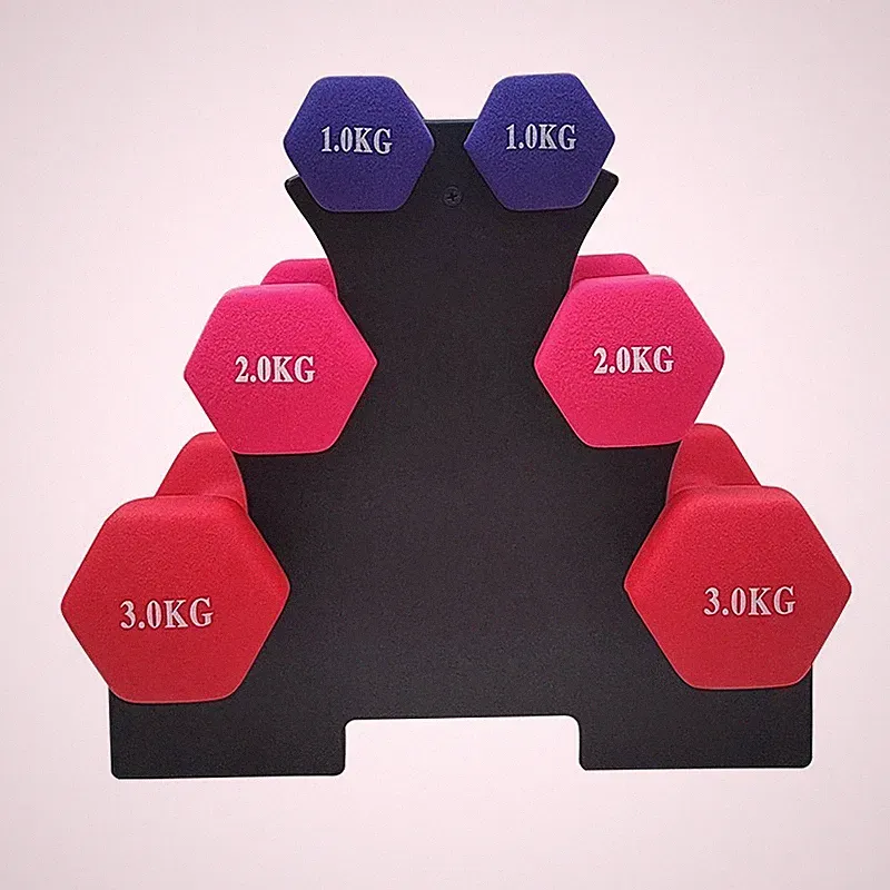 Neopren Hantelset mit Rack 1kg 2kg 3kg Paar Handgewichte Fitness Gym Home