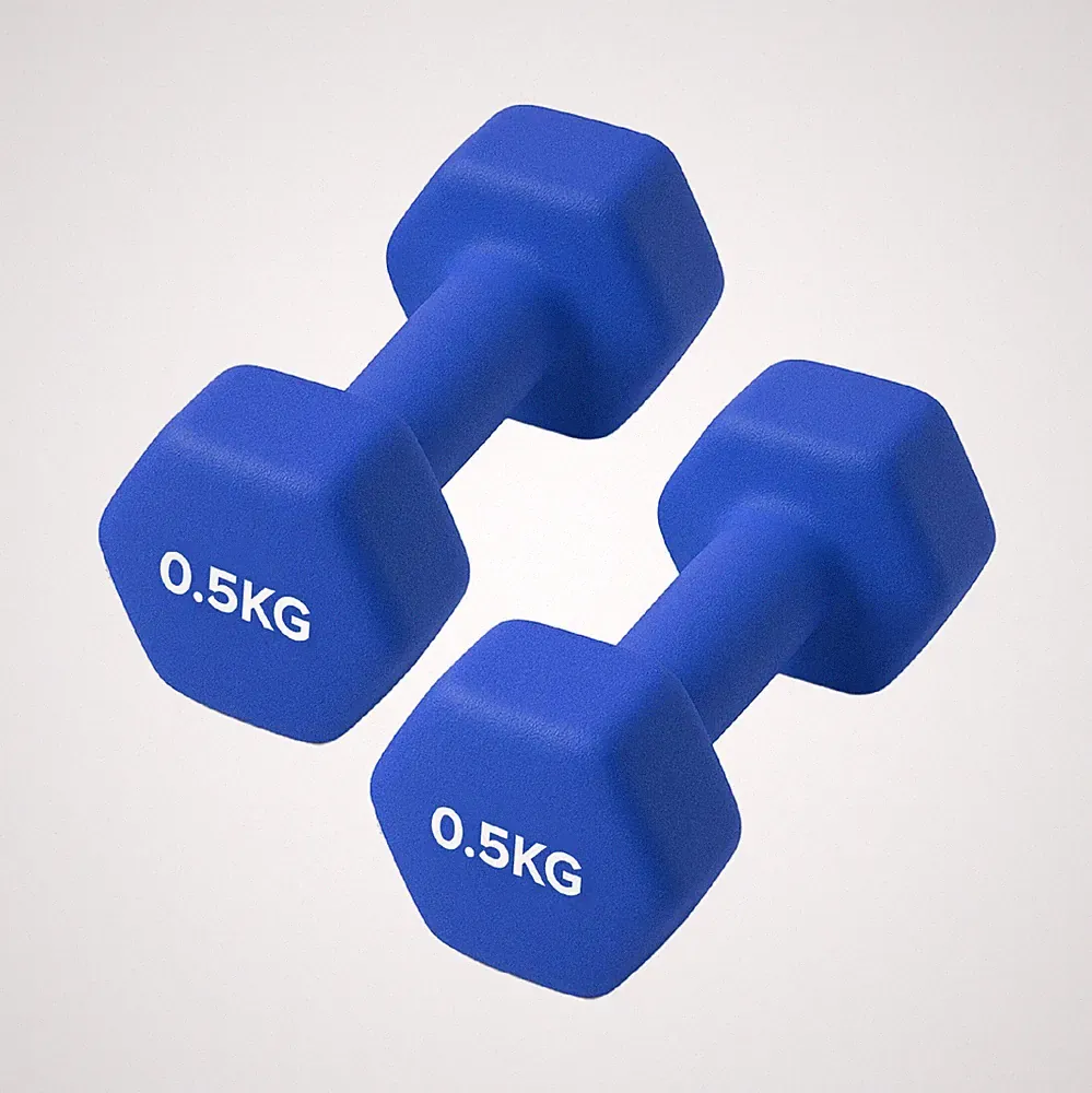 Neopren Hex Hantel Set 0,5-10kg - rutschfeste Handgewichte für Home Gym