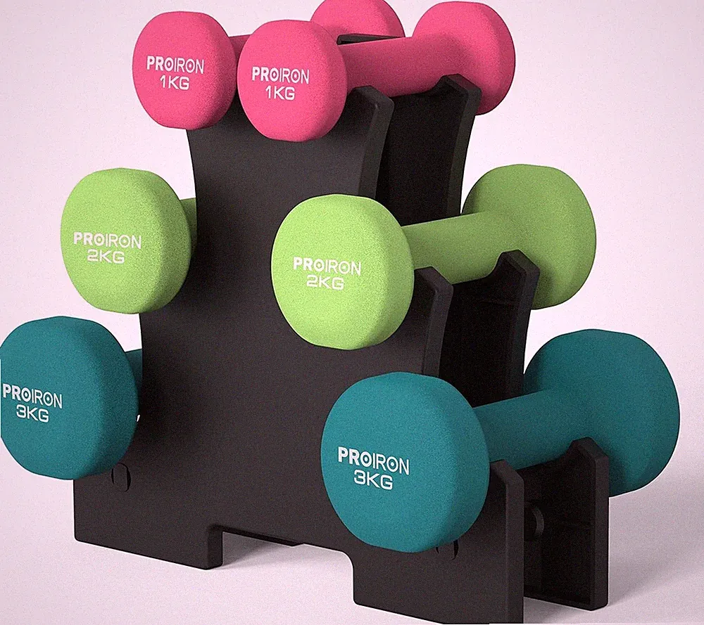 Neopren Kurzhantel Set 2er-Set für Frauen Gymnastik Yoga Pilates Kinder 6-farbig