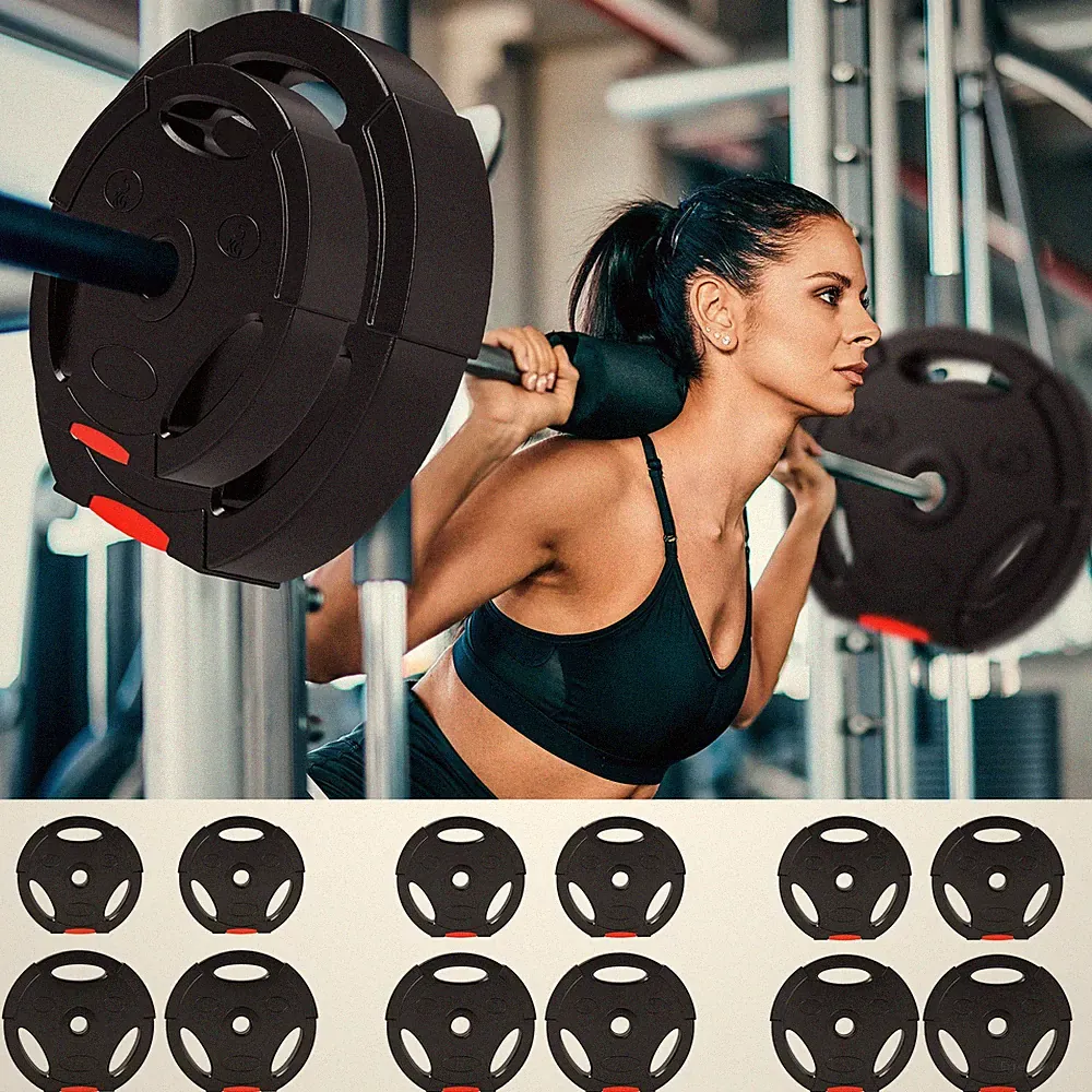 Olympia Hantelscheiben Set für Home Gym, schwarz