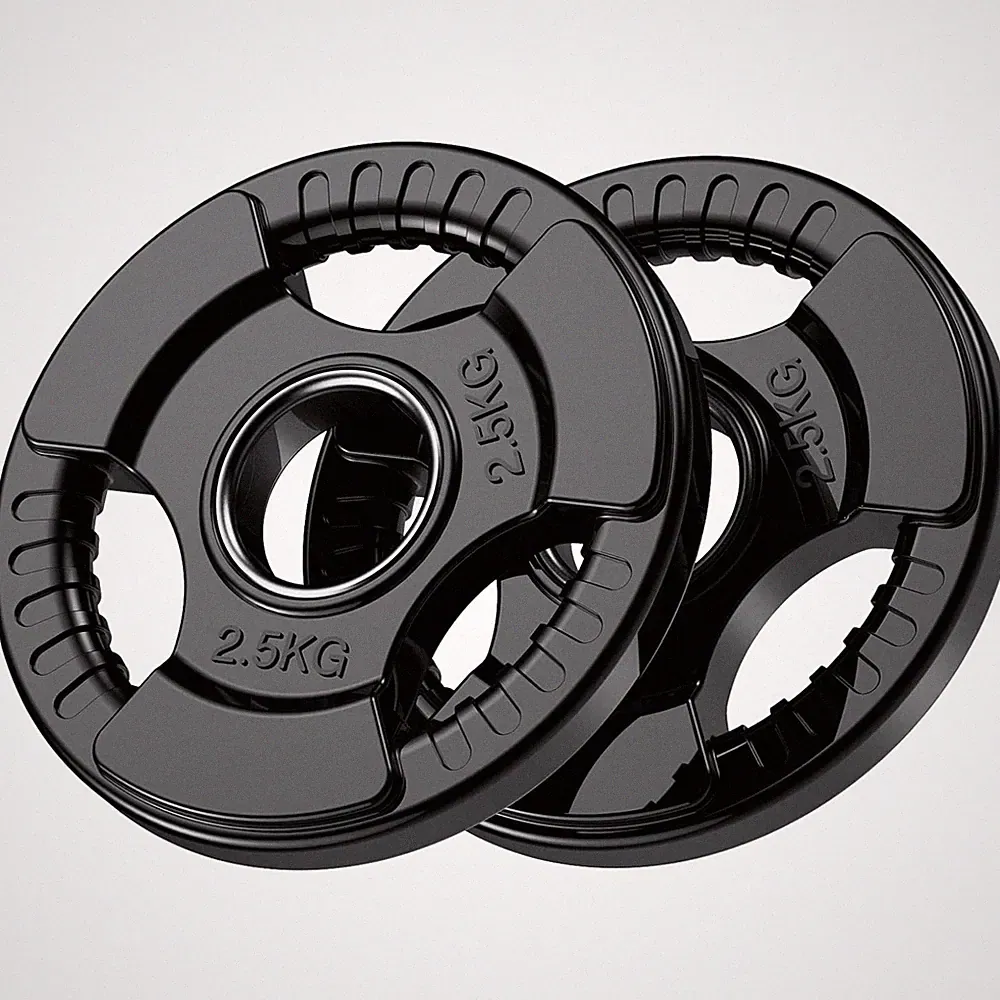Olympische Hantelscheiben Set 50 mm Gummi Gewichte Fitness Scheiben
