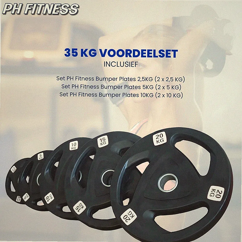 PH Fitness Tri-Grip Hantelscheiben Sparset 107,5 kg
