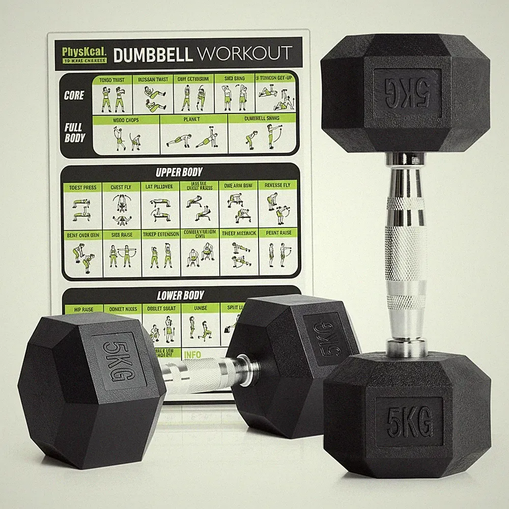 Physkcal Kurzhantel-Set 2 x 5 kg