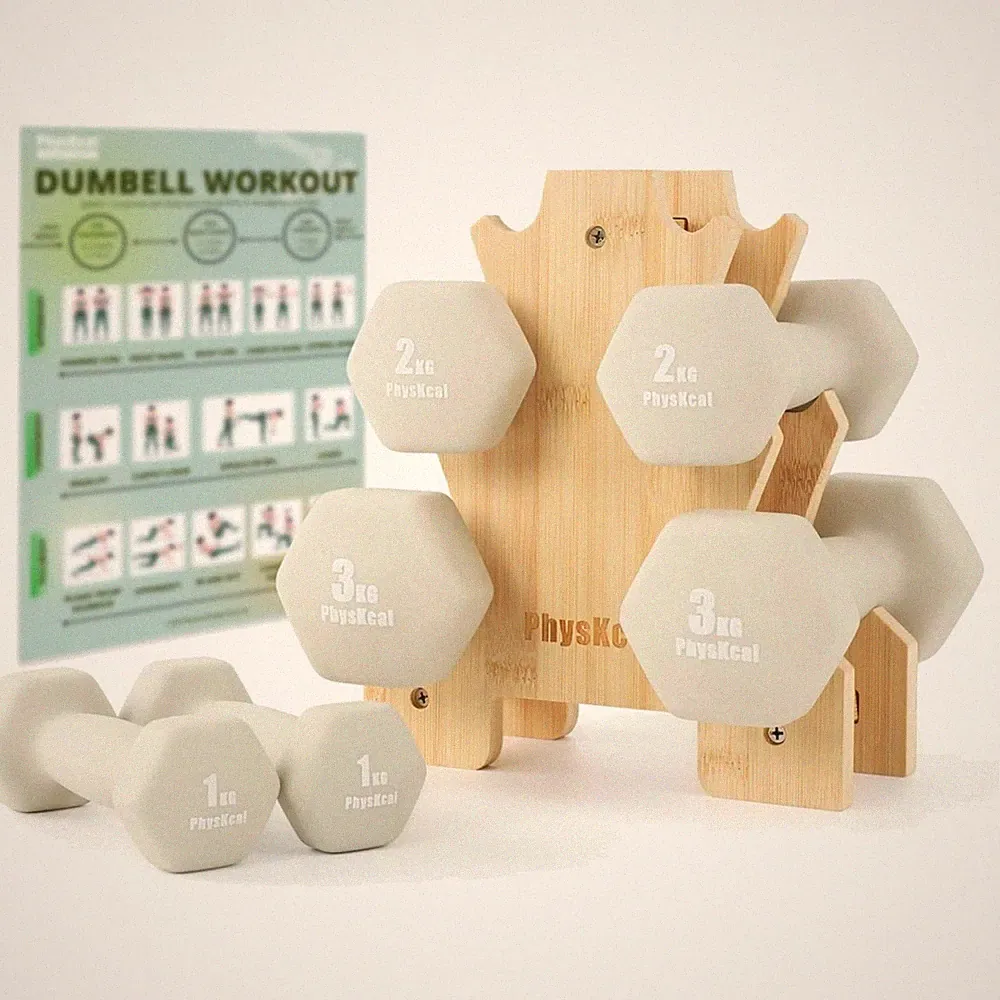 Physkcal Kurzhantel Set 6 tlg. mit Ständer