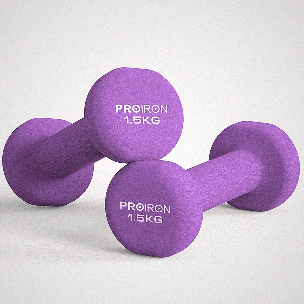 PROIRON Frauen Hantelset Neopren 2x1,5 kg