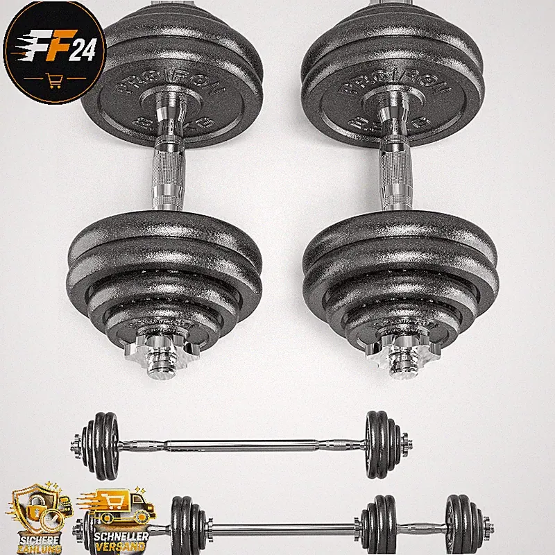 PROIRON Gusseisen Hantelset 2-in-1 30kg