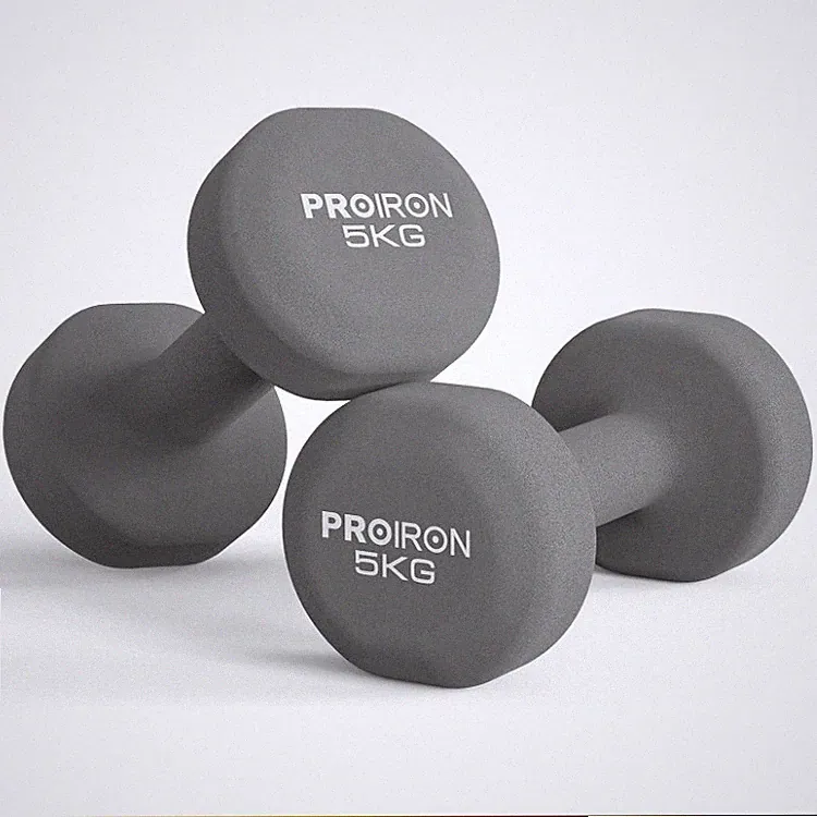 Proiron Kurzhanteln 2er-Set 2 x 5 kg Neopren Rutschfest für Fitness Yoga Pilates