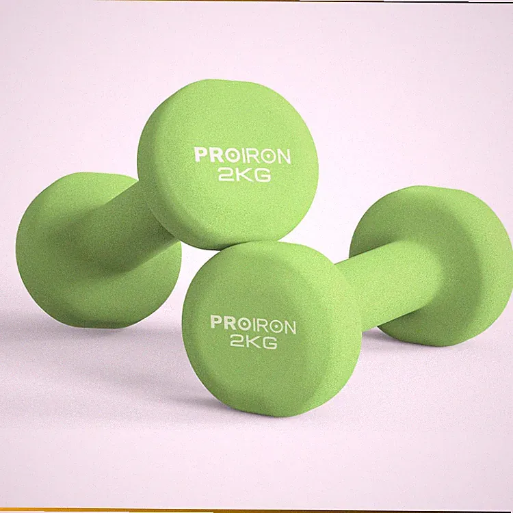 Proiron Kurzhanteln 2er-Set 2x2kg Neopren Rutschfest Damen Fitness Yoga Pilates