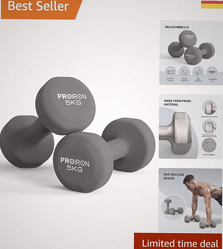 Proiron Kurzhanteln Neopren 2er-Set 5 kg