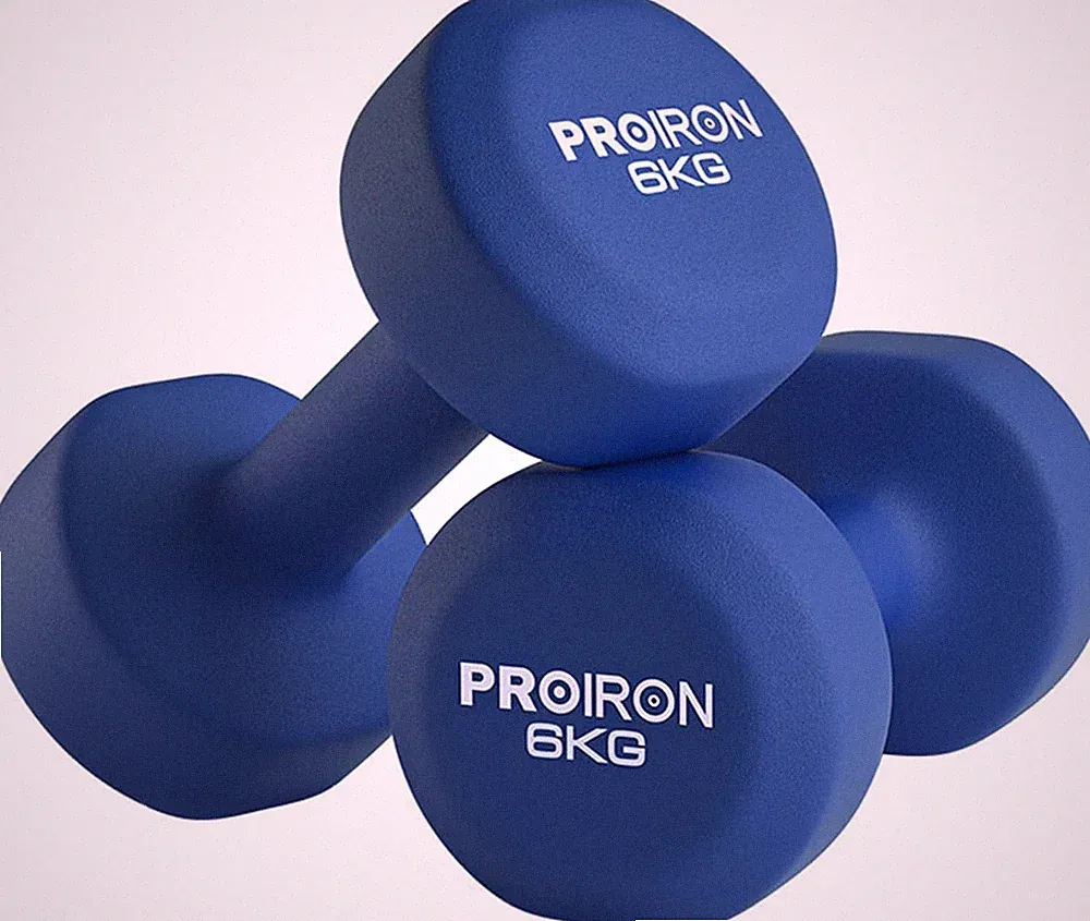 PROIRON Neopren Hanteln Set 2er-Set 2 x 6 KG für Damen Gymnastik Yoga Pilates