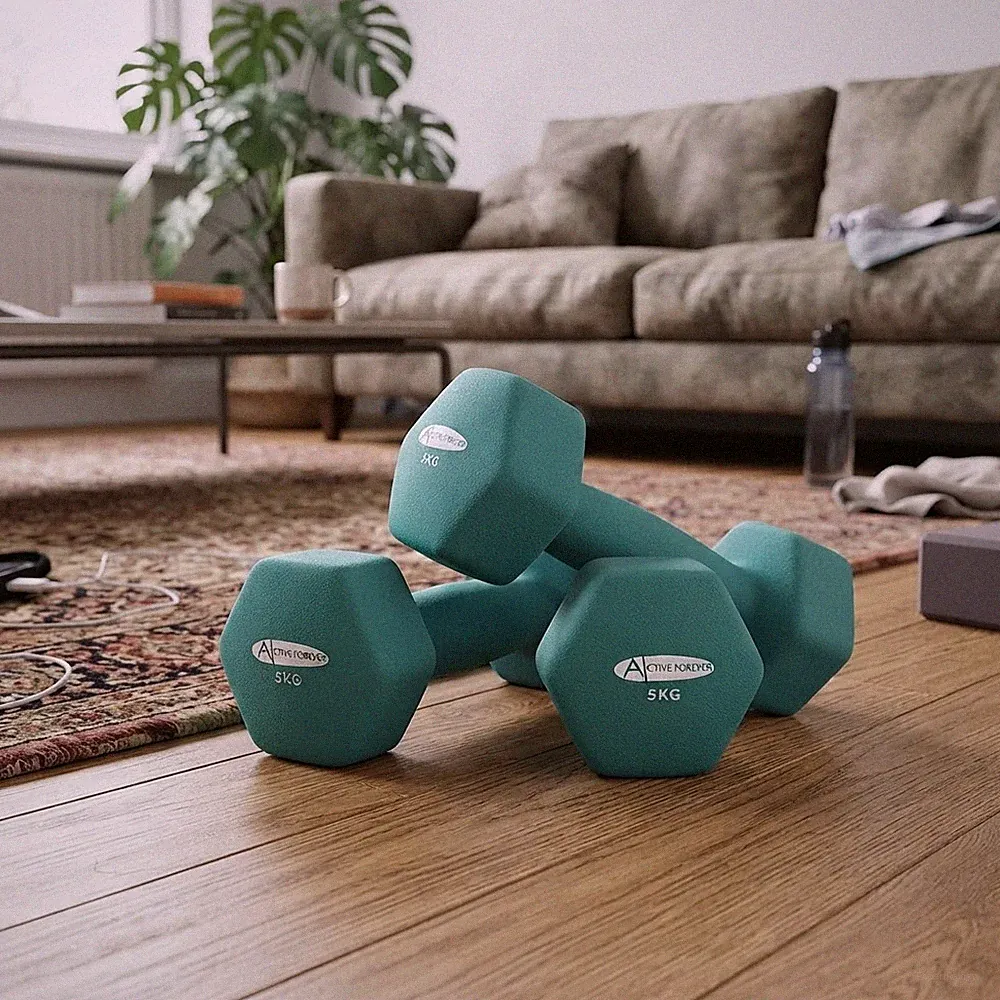 Robuste 1 kg Neopren Hantel 2er Set - perfekt für Ganzkörpertraining