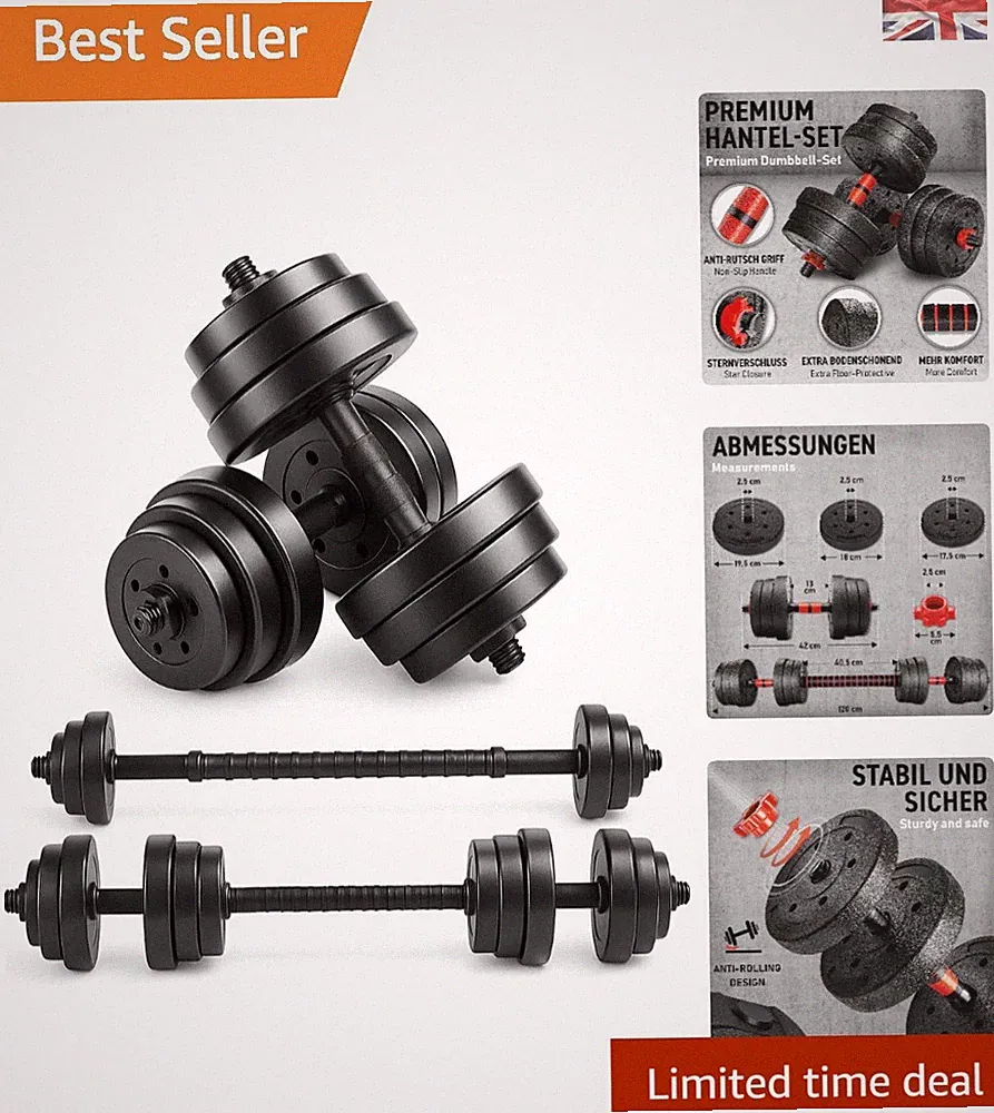 Robustes 10kg/20kg/30kg verstellbares Hantelset für Krafttraining zu Hause