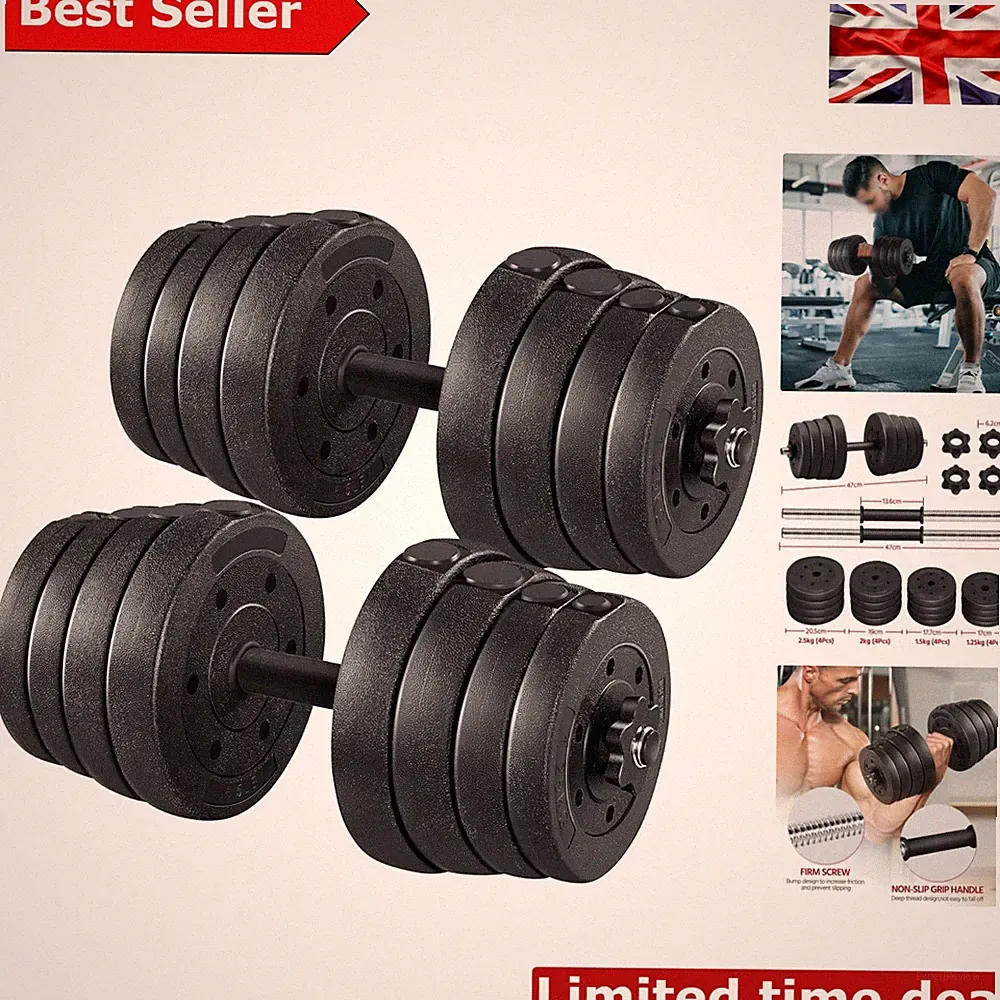 Robustes 30KG verstellbares Hantelset - perfekt für Herren und Frauen Fitness