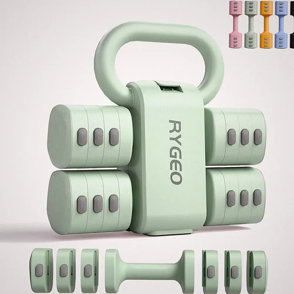 Rygeo 2-in-1 verstellbares Hantelset 12 kg