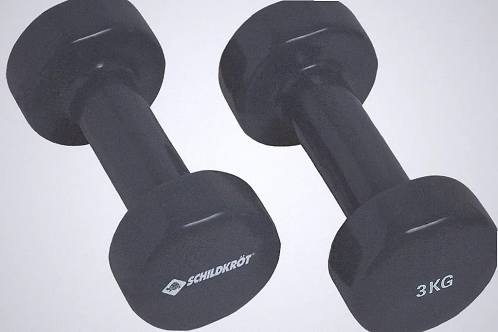 Schildkröt Vinyl Hantel Set 3,0 kg grau