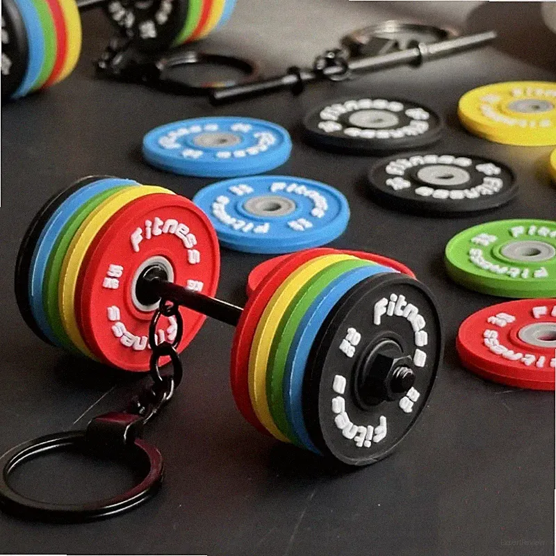 Schlüsselanhänger Silikonhantel Fitnessstudio Fitness Geschenk Trainer Liebhaber Sport UK