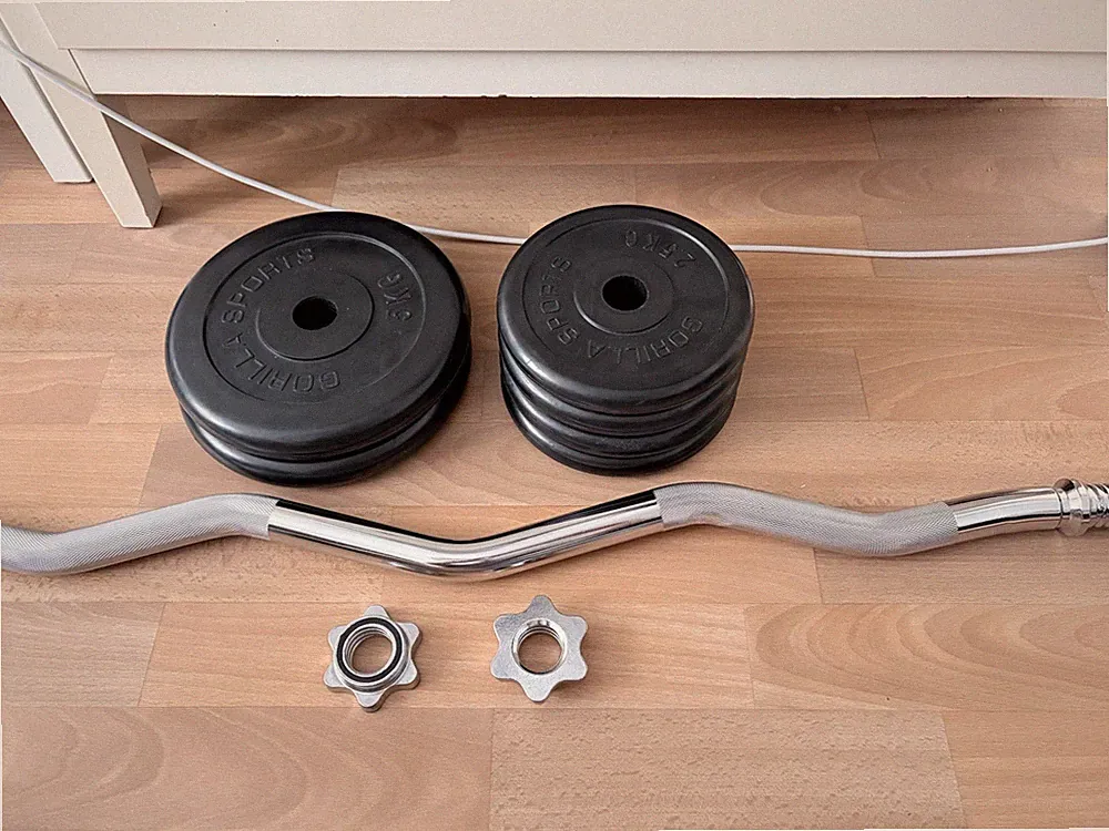 Set Hantelstange (SZ) + Hantelscheiben (50 KG), TOP ZUSTAND❗️