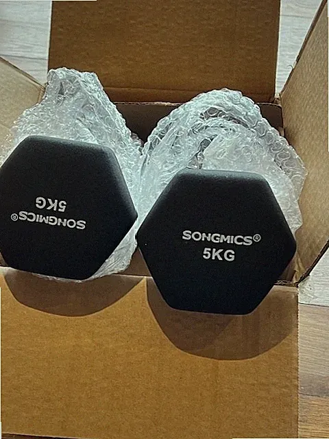 SONGMICS 2er Set Hanteln Gewichte Vinylbeschichtung Gym, Home Workouts 2x5 kg