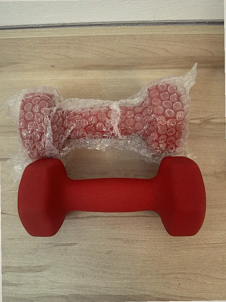 SONGMICS 2er Set Hanteln Hexagonal Hanteln Paar Rot 3Kg Etch