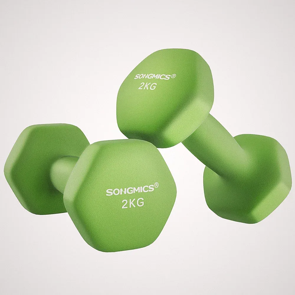 SONGMICS Hanteln 2er Set Hexagon Neopren 2 kg