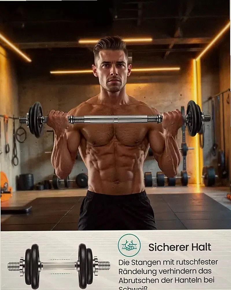 SONGMICS Kurzhanteln 2er Set verstellbar 20/30 kg Hantelset Fitness Homegym