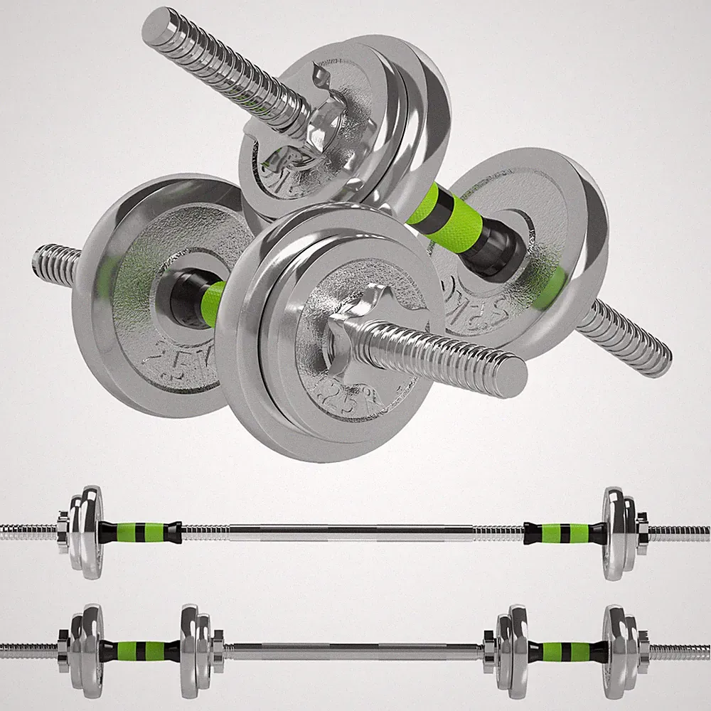 SPORTNOW 20kg verstellbare Hanteln & Langhanteln Set 2-in-1 Home Gym Gewichte