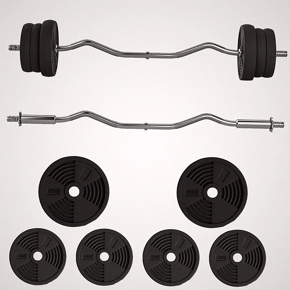 SPORTNOW 25kg verstellbare Langhantel Gewichte Set für Home Gym Krafttraining