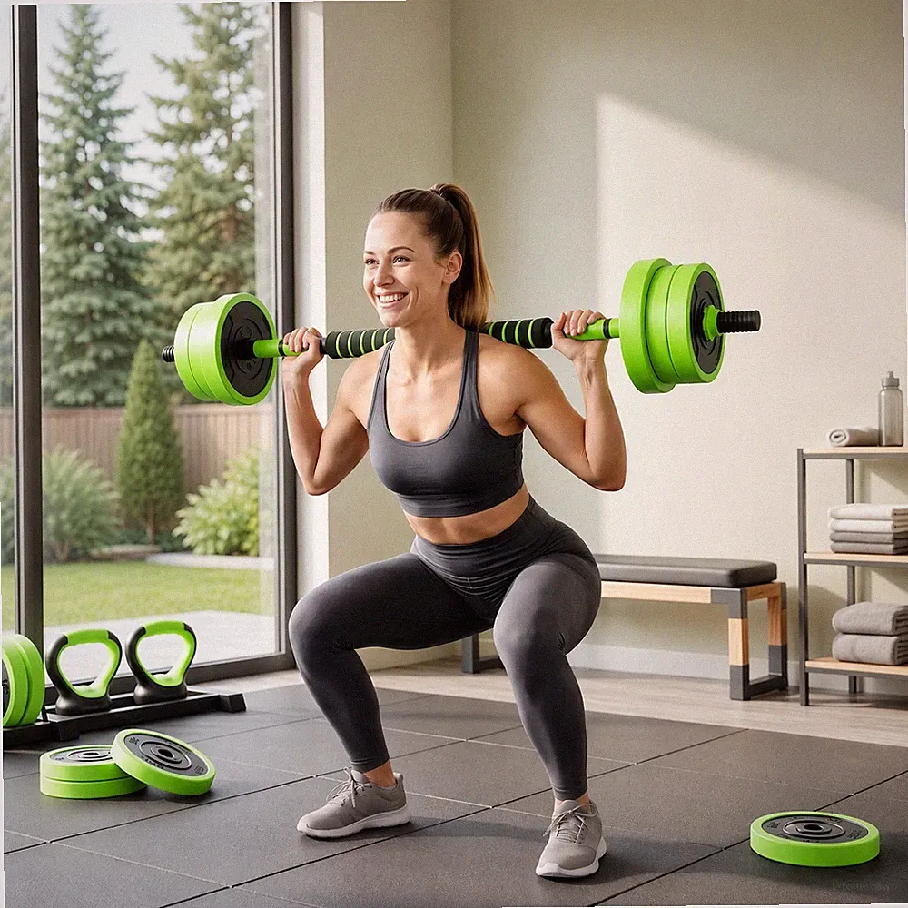 SPORTNOW 4-in-1 Hanteln Set 20 kg Grün