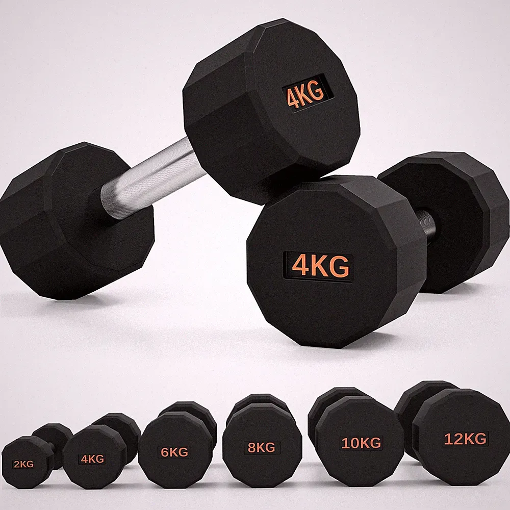 SPORTNOW Hanteln Gewichte Set mit 12-seitiger Form und rutschfestem Griff, 2 x 4 kg