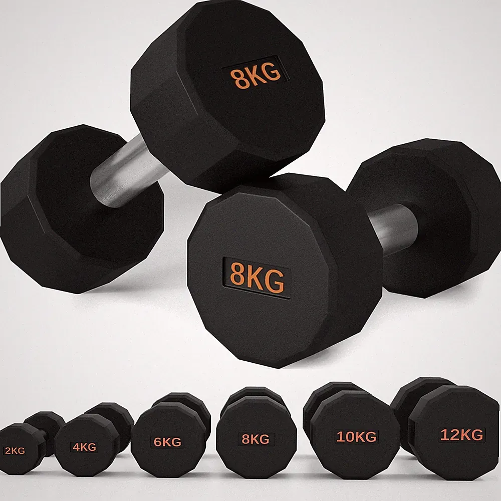 SPORTNOW Hanteln Gewichte Set mit 12-seitiger Form und rutschfestem Griff, 2 x 8 kg