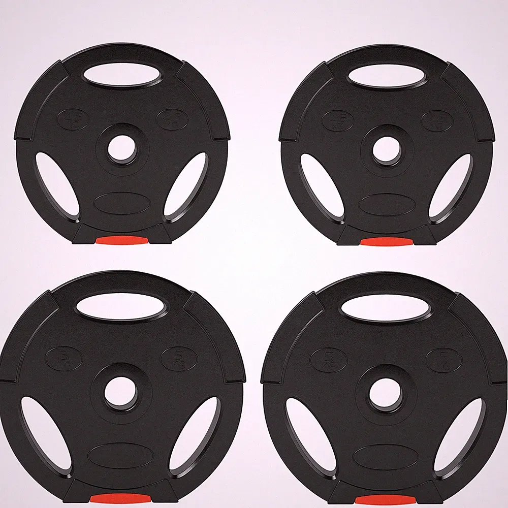 SPORTNOW Hantelscheiben Set für Home Gym, 2 x 5 kg, 2 x 2,5 kg, schwarz