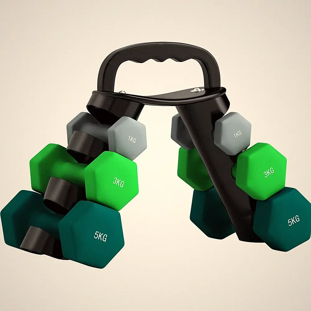 SPORTNOW Hantelset mit Ablage, 12kg/18kg, grau