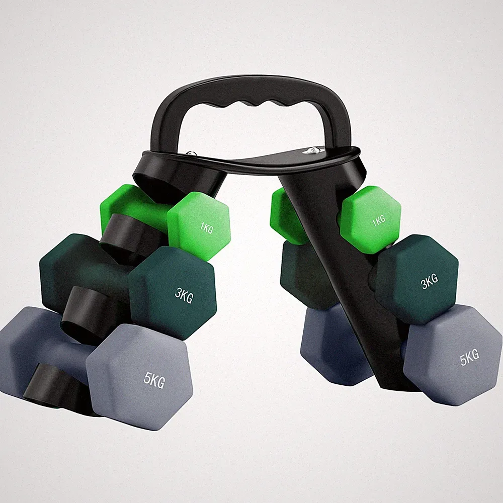 SPORTNOW Hantelset mit Ablage, 12kg/18kg, grün