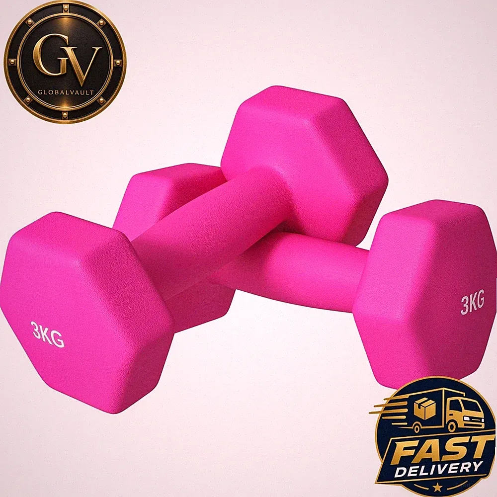 SPORTNOW Kurzhantelset 2x3kg Gusseisen