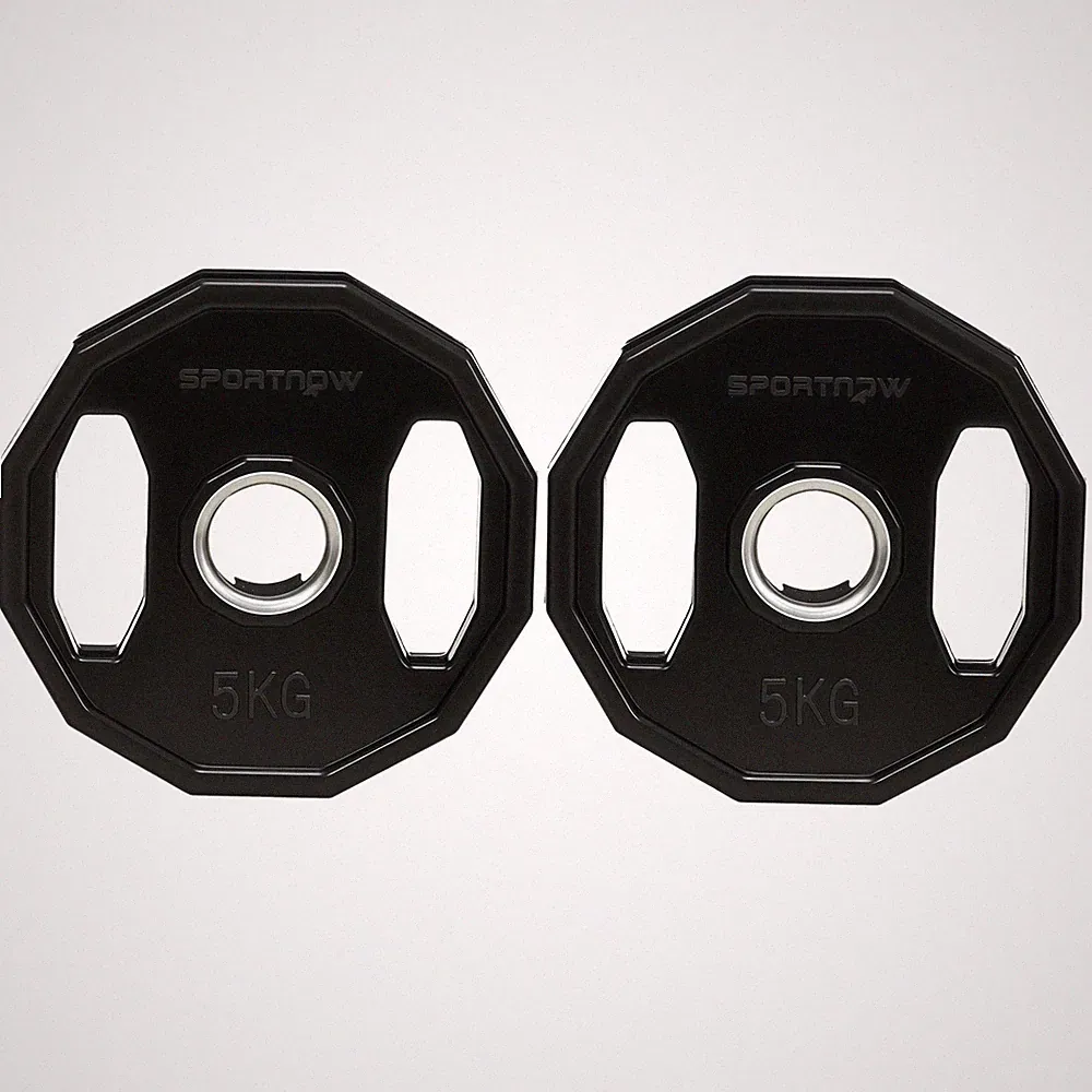 SPORTNOW Olympic Hantelscheiben Set mit 2"/5cm Löchern für Home Gym, 2 x 5kg