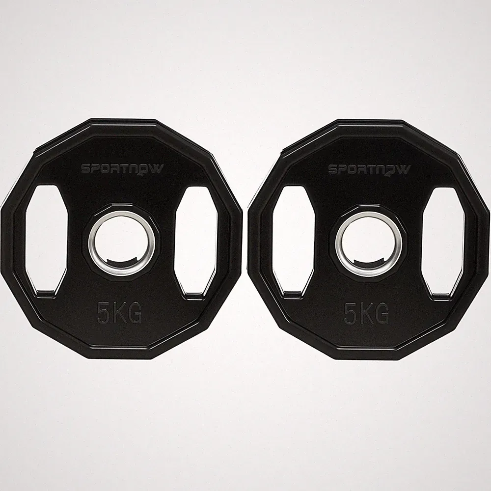 SPORTNOW Olympic Hantelscheiben Set mit 2"/5cm Löchern für Home Gym, 2 x 5kg