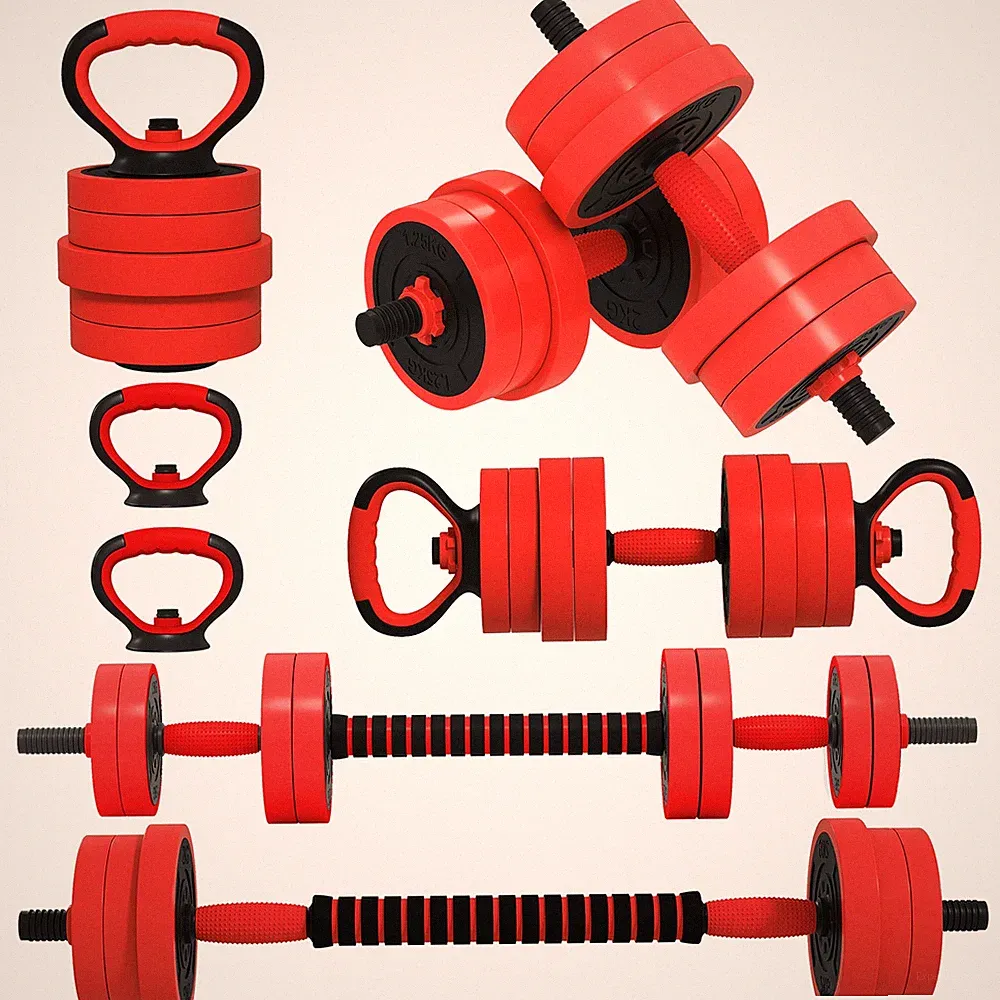 SPORTNOW Weight Hanteln Set, Langhantel, Kettlebell, Liegestützständer, 20 kg