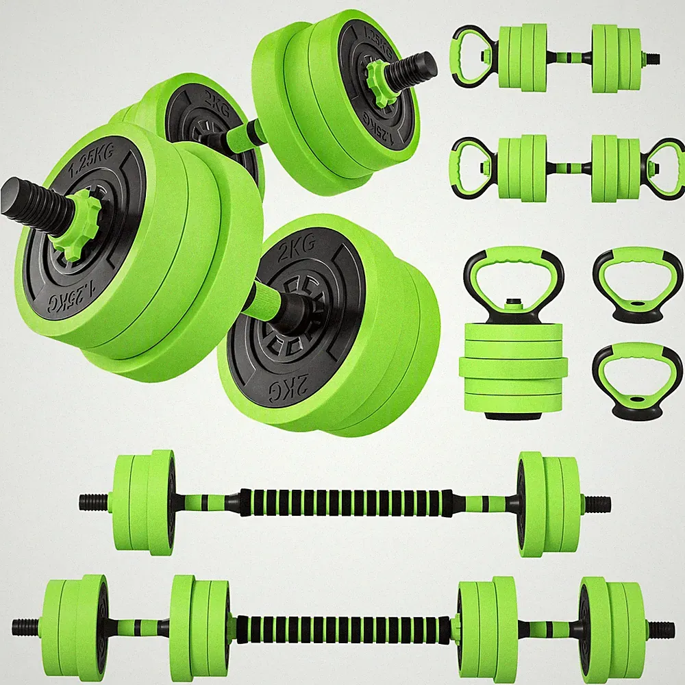 SPORTNOW Weight Hanteln Set, Langhantel, Kettlebell, Liegestützständer, 20 kg
