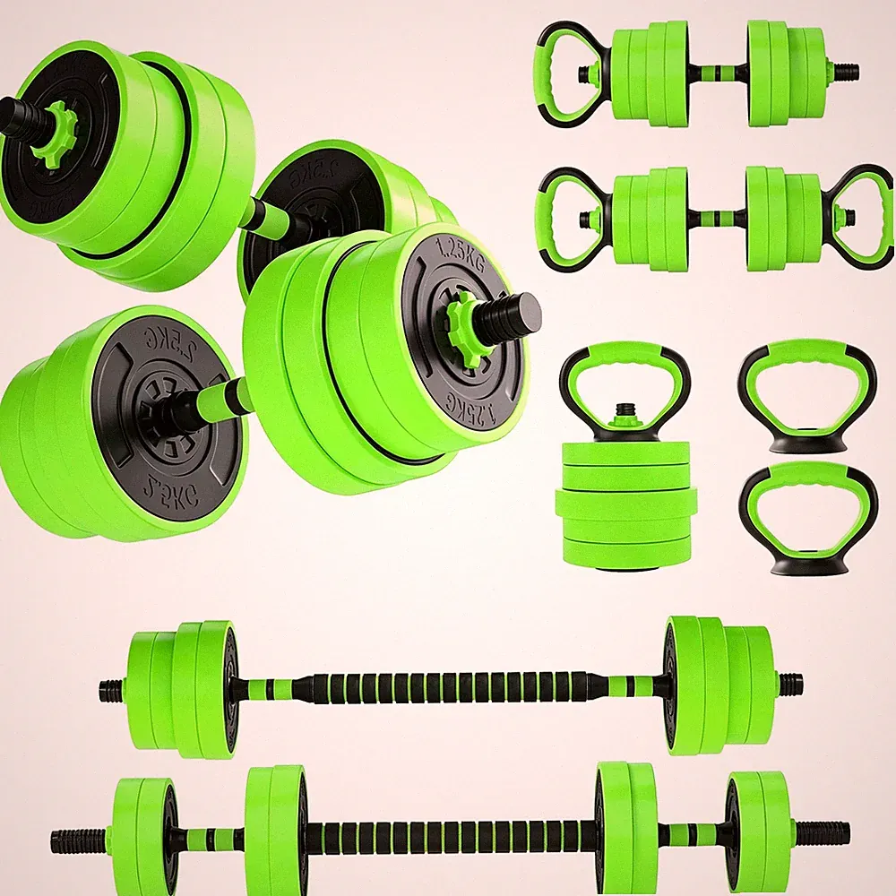 SPORTNOW Weight Hanteln Set, Langhantel, Kettlebell, Liegestützständer, 30 kg