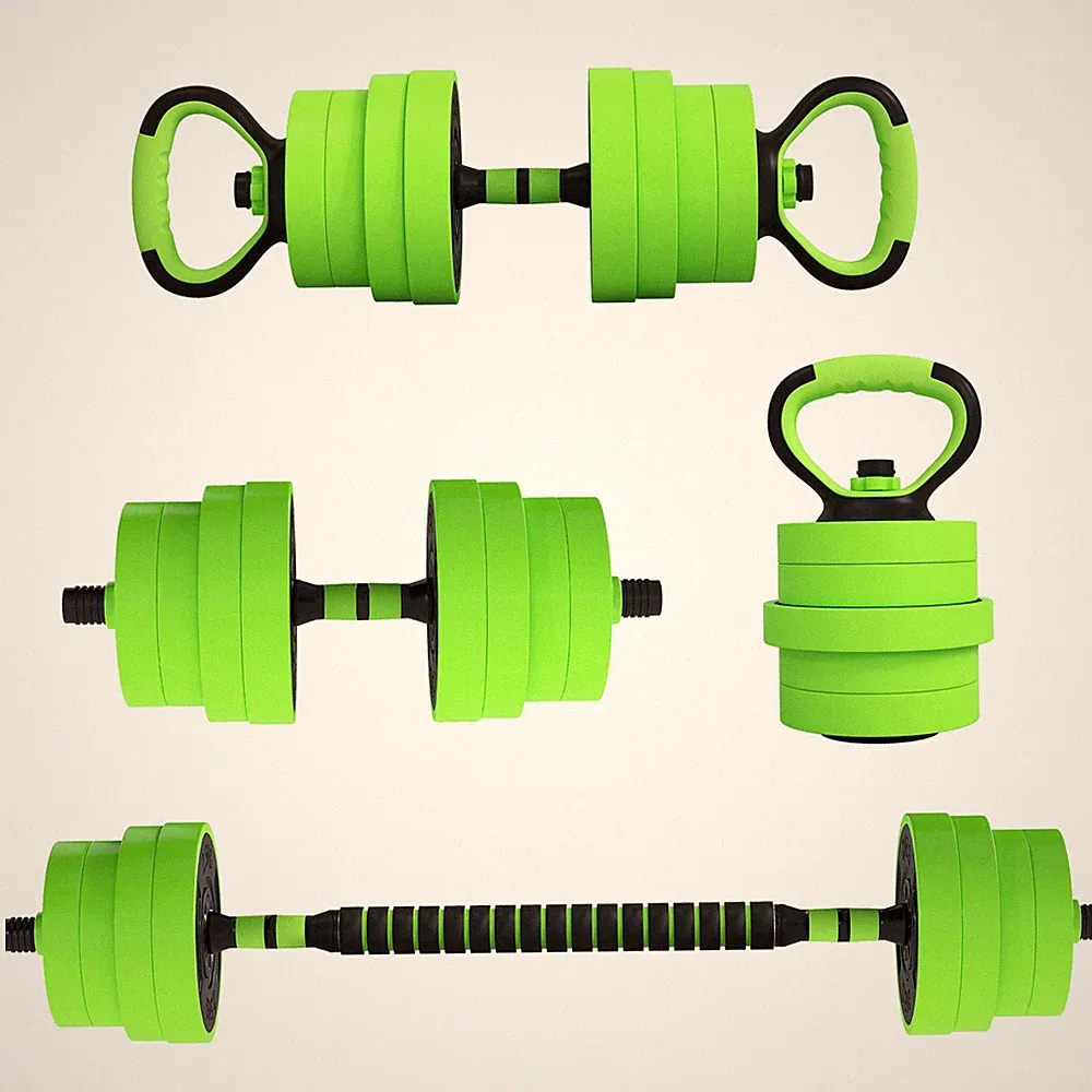 SPORTNOW Weight Hanteln Set, Langhantel, Kettlebell, Liegestützständer, 30 kg
