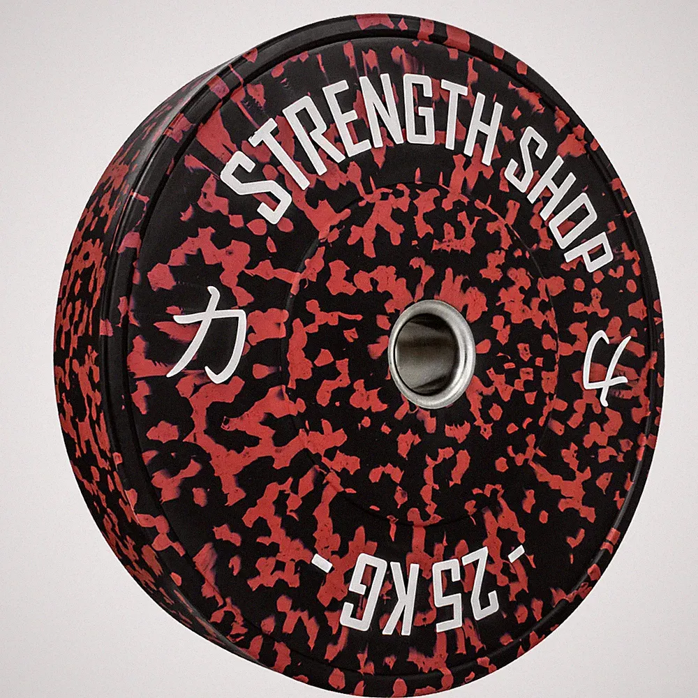 Strength Shop Fleck Gummi Stoßplatten farbcodiert (Gewichtheben)